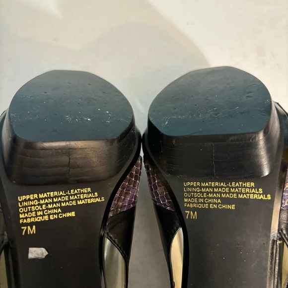 BNWOB Vianni collection women’s purple & black animal print stiletto heels 7 - Picture 10 of 13